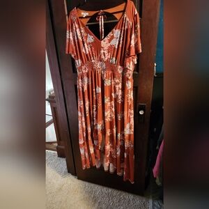 Maurices Floral Rust Dress